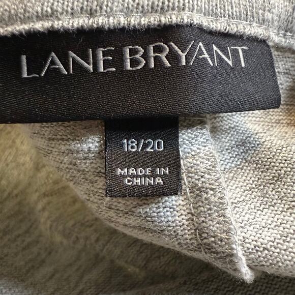 Lane Bryant Pearl Embellished Gray Tunic Top, Plus Size 18/20 - Picture 6 of 7